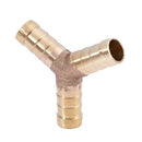 5 Pcs Brass Y-Shape 3 Ways Hose Barb Fitting Adapter Coupling for 10mm Tube O2X1