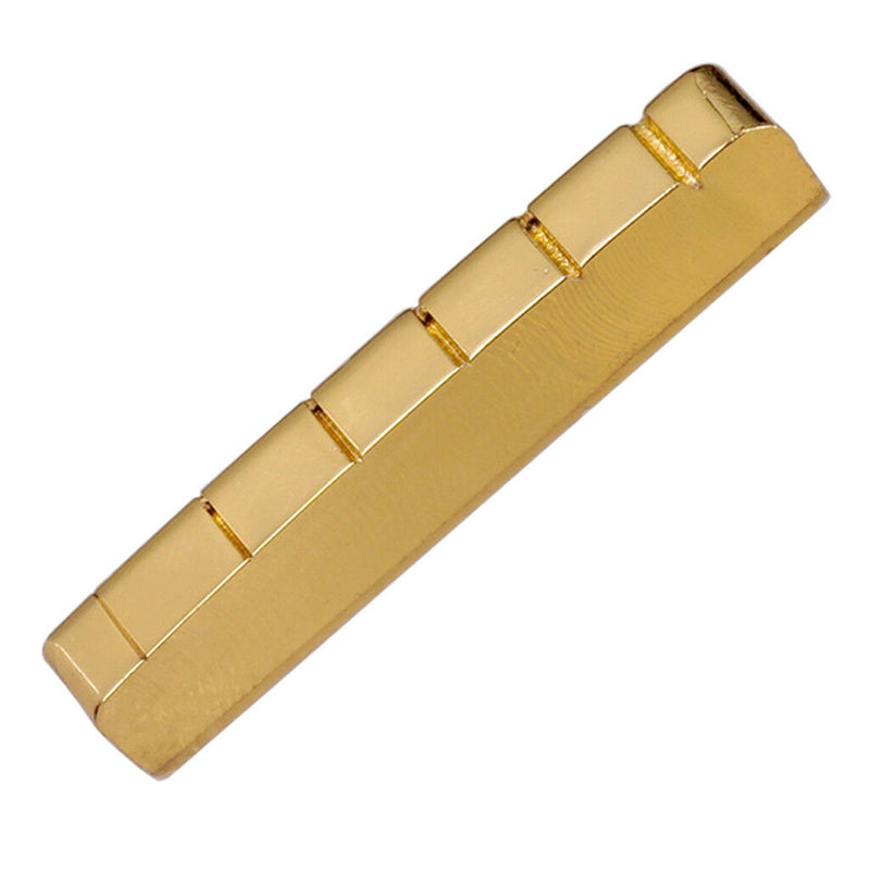 Roller Bridge Saddle Set 6 String Brass Slotted Nuts for Les Paul Guitar
