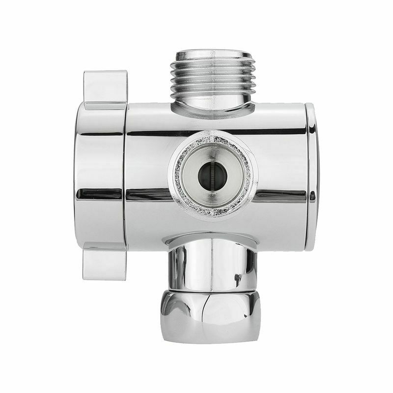 1/2 inch 3 Way T-adapter Toilet Bidet Bath Shower Head Arm Mounted Diverter E8S4