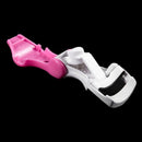 Women Cosmetic Tool Foldable White Pink Plastic Eyelash Curler J4S4