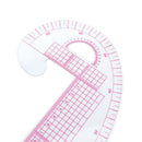 Styling design plastic ruler 3 in 1 french hip straight curve comma ruler toolOZ