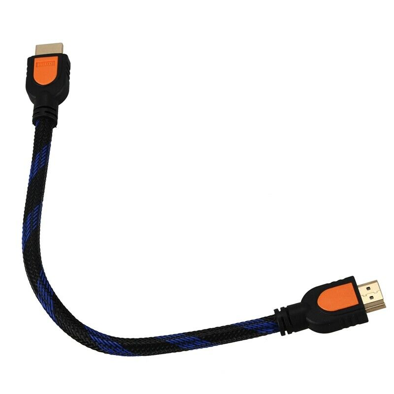 5X(Ethernet HDMI Male to HDMI Male m/m Adapter Cable 30cm 12" for TV ComputU9M1)