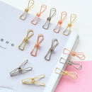 6 pcs/Set Cute Fish Clip Hollow Out Metal Binder Paper Clip Office Supplies BX