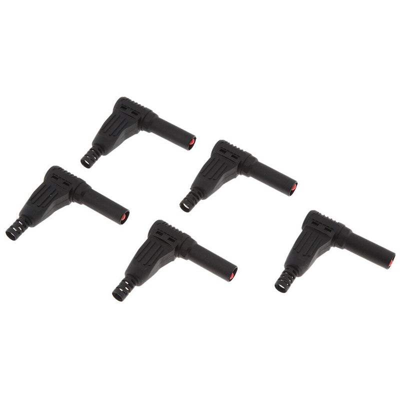 Pack of 10 4mm Banana Plug Right Angle Connector Welding Connecting for