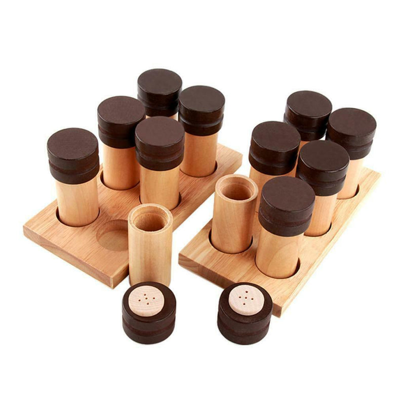 Wooden Montessori Sensorial Material - 12pcs Smelling Cylinders Box Set, Sensory
