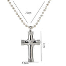 High Polished Waterproof Urn Necklace with Chain, Ashes Memorial Keepsake