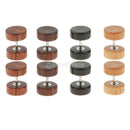 4 Pairs Punk Rock Wooden Women Mens Stud Earrings Ear Plugs Piercings Screw