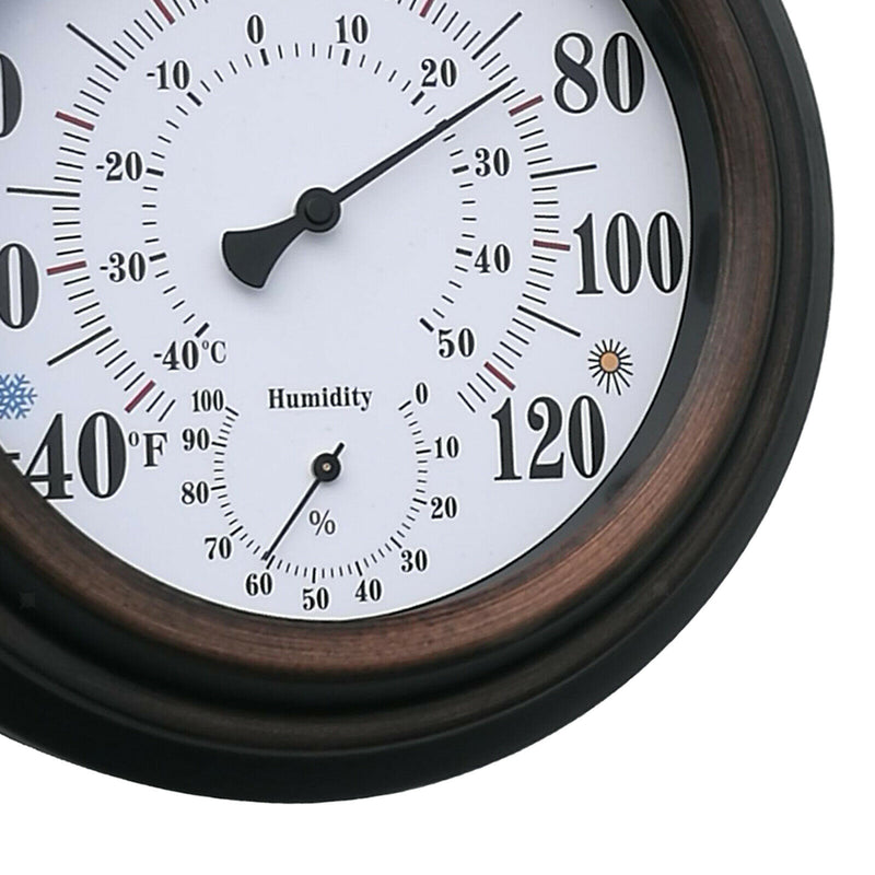 Round Thermometer Hygrometer Humidity Temperature Monitor Meter Gauge