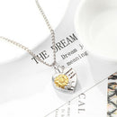 Lady Chain Heart Sunflower Pendant Keepsake Memorial Urn Choker Necklace Jewe JR