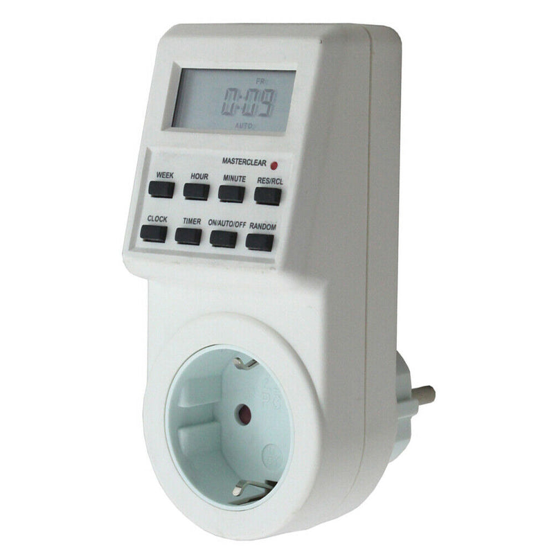 7 Day Digital LCD Electronic Plug-in Programmable 12/24 Hour Timer Switch  A