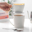 Ceramic Coffee Dripper Reusable Pour over Coffee Dripper White
