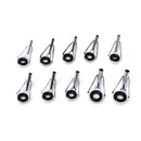 80pcs 10Sizes Steel Fishing Rod Pole Guide Tip Top Ring Eye Repair Kit Black  OZ