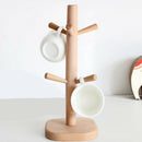 Wood Kitchen Storage Rack Mug Rack Tree Removable Bamboo Mug Stand Storage