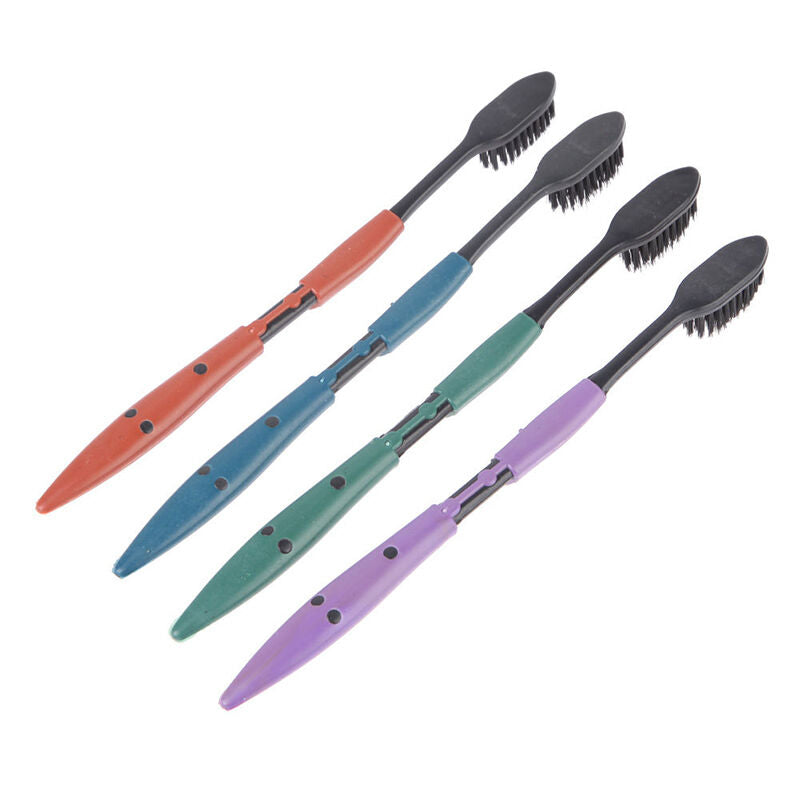 4 Pcs Bamboo Ultra Oral Dental Soft Care Charcoal Toothbrush Nano-Brush-Healt