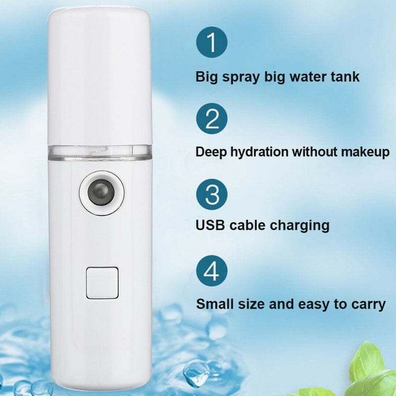 30ml USB Portable Rechargeable Face Nano Mist Sprayer Aroma Diffuser Humidifier