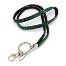 Green Strap Lanyard Bling Rhinestone Crystal Custom for ID Badge Key Ring H