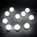 10pcs Makeup Mirror Vanity LED Soft Light Bulbs Kit Cosmetic Lighting White Set