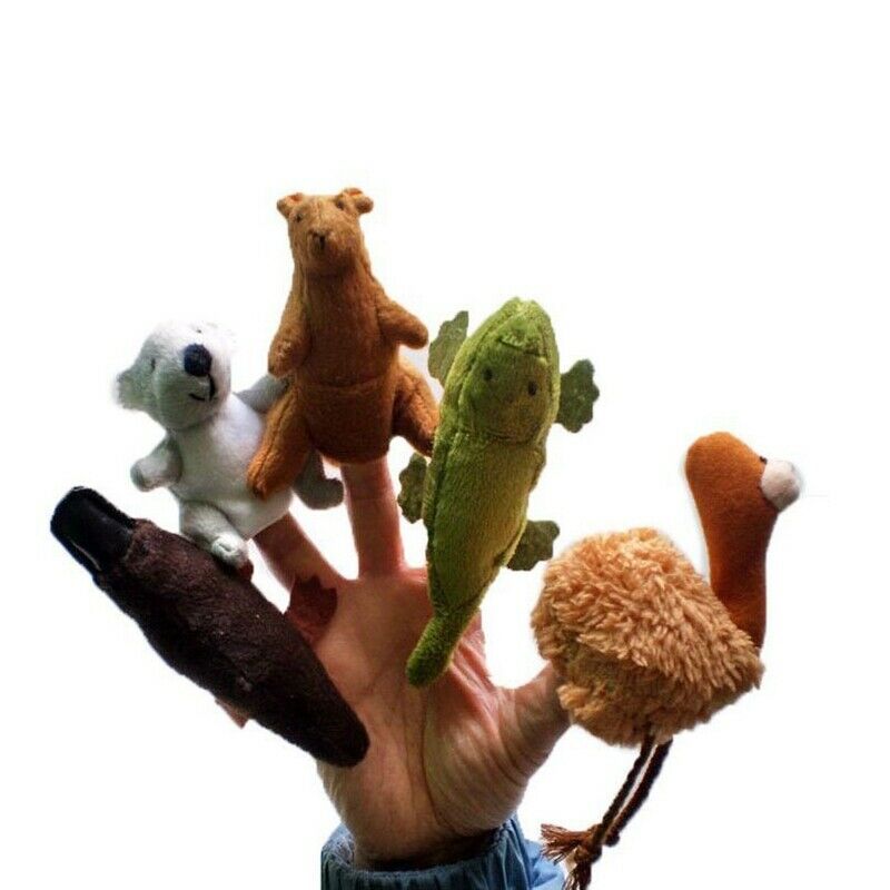 5 Australia Unique Animals Finger Puppets--Koala,Kangaroo,Platypus,Ostrich, R3I6