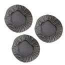 3Pcs Stretchable Dining Chair Seat Cover for Wedding Party Removable Gray