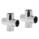 2pcs Heavy Duty 25mm 7/8" Pipe/Tube Boat Hand Rail Fitting 4 Way Connector