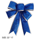 4pcs Bows Bowknot Christmas Tree Party Gift Present Xmas Decorations DIY Blue