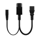 IEC320-C14 TO C13+C7 Power Adapter Cord Male to Female 3-pin UPS Server