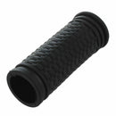 2 Pcs Black Texture Non-slip Rubber Handlebar Grip for Bike Bicycle X2G9