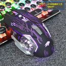 1X(Sunrose X2 Wired Usb Computer Gaming Mouse 6D Colorful Glow Buttons Lapt