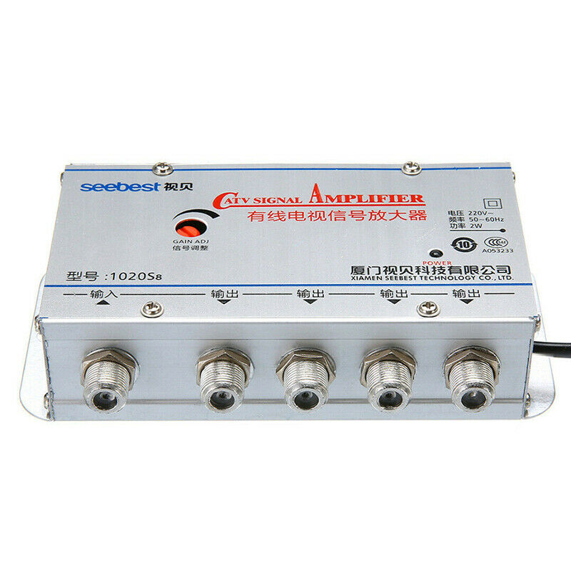 4-Way Port HDTV TV Antenna Signal Amplifier TV CATV Cable Booster SplitteES
