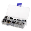 40 Sets 4 Colors Metal Snap Fastener Press Studs Kit for Leather Bag Clothes