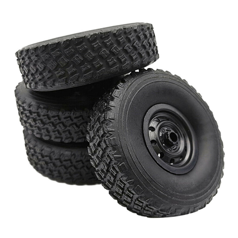 4x Rubber RC Car Tire for WPL B14 B24K C14 C14K B36K Crawler DIY Upgrade