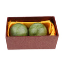 2pcs Jade Stone Chinese Hand Exercise Massage Balls Sore Muscle Release Set