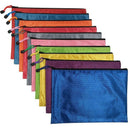10Pcs Waterproof Zipper File Bags-A4 Size Oxford Office Filing Documents St