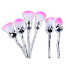 6pcs Rose Shape Beauty Brush Foundation Powder Blush Makeup Cosmetic Tool