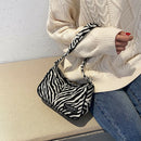 Animal Pattern Women Underarm Shoulder Bag Women Travel Handbags (Zebra)
