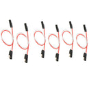 6x Car 18 Gauge 13" 2 Pin SAE Wire Flat Plug Cable Connector Waterproof 12V