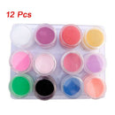 12 Mix Colors Acrylic Powder Builder Nail Art Set