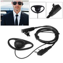 2 Pin 3.5mm D-Shape Earpiece with Mic PTT Earphone for Baofeng Kenwood RadioN1M5