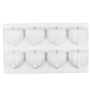 Diamond Heart Silicone Mold, 8 Cavities Non-stick Easy Release Heart Shaped Mold