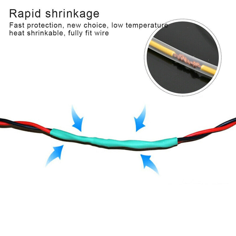 150pcs 2:1 Heat Shrink Tube Wire Cable Polyolefin Insulated Sleeve Tubing A