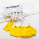 Bohemian Earring Long Tassel Drop Earrings Set For Women Girl Fashion Geome