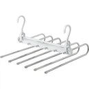 Non-Slip Multi 6 layer Hangers Blouse Coat Tops Trouser Holder Storage Rack UK
