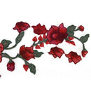 Rose Flower Applique Badge Embroidered Sew on Floral Collar Patch Dress Craft TE