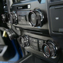 4Pcs Black Air Conditioner Audio Switch Knob Ring Cover Trim for Ford F150