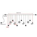 LED Curtain Lamp String Neon Light Xmas Wedding Party Neon Light (Warm) A