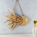 Mediterranean Nautical Wall Decor HANGING FISHING BEACH WOOD FISH ORNAMENT