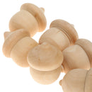 Pack of 100 Unfinished Wooden Acorns Toys for Wedding Party Cake Topper Home