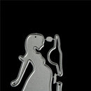 Shopping Pregnant Woman With Hat Cutting Dies Embossing Stencils Decor BX