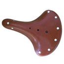 Brown Leather Bike Seat Comfortable Cycling Saddle with Spring