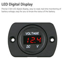 Durable Car Motorcycle Led Battery Gauge Digital Voltmeter Easy To Use 12-24V